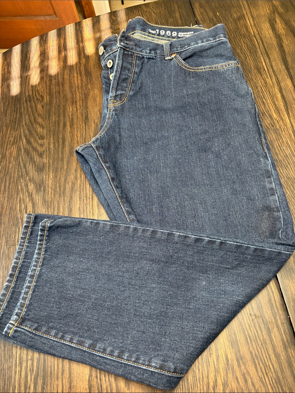 GAP Women's Dark Indigo Straight-Leg Jeans